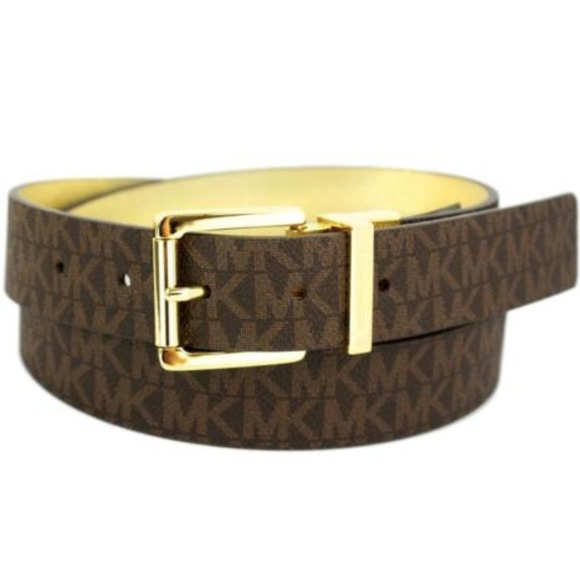 Michael Kors Accessories - Michael Kors Logo Premium Leather Reversible Belt